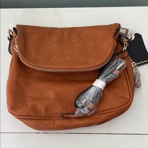 Moda Luxe Rich Tan Crossbody Bag